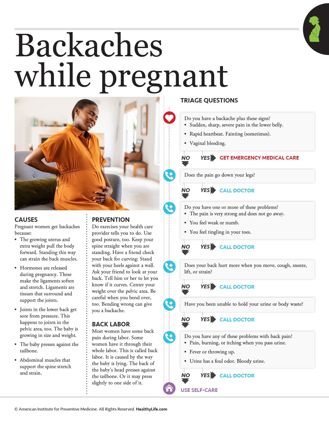 Backaches While Pregnant